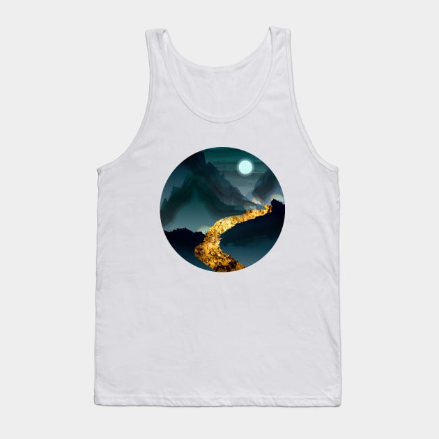 Abuab Mountain River Minimalist expressionism Tank Top by nkta